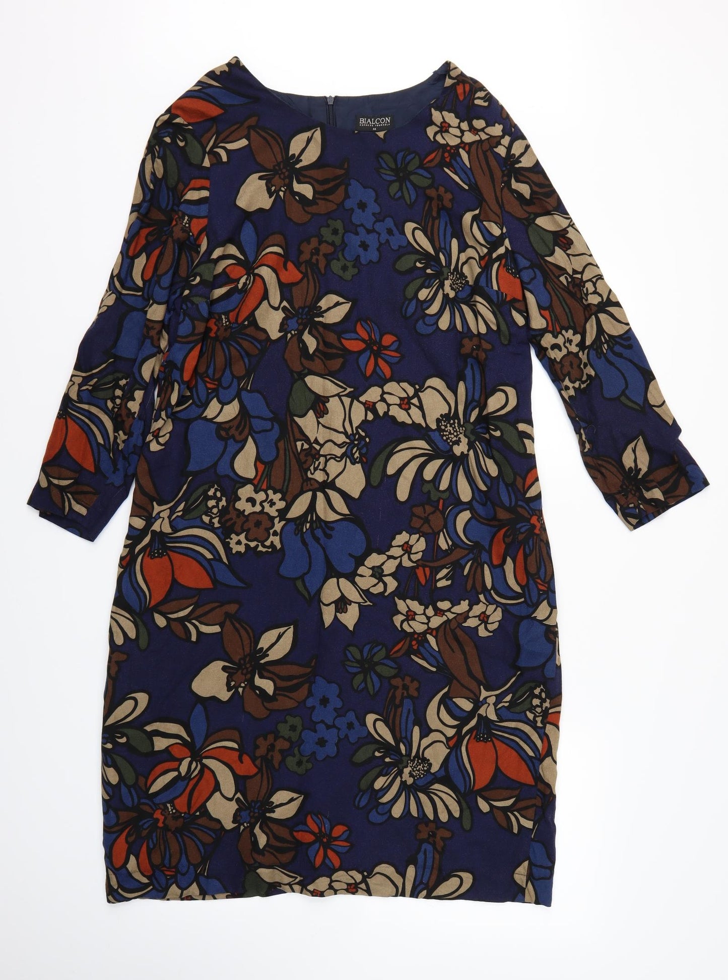 bialcon Womens Blue Floral  Bodycon  Size 44