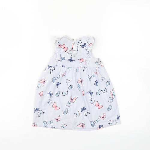 H&M  Blue Striped  A-Line  Size 9-12 Months