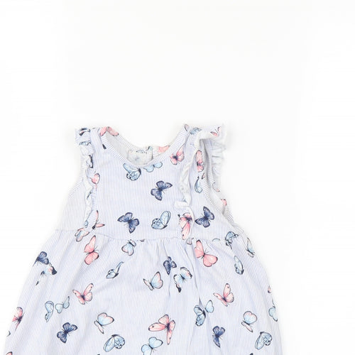 H&M  Blue Striped  A-Line  Size 9-12 Months