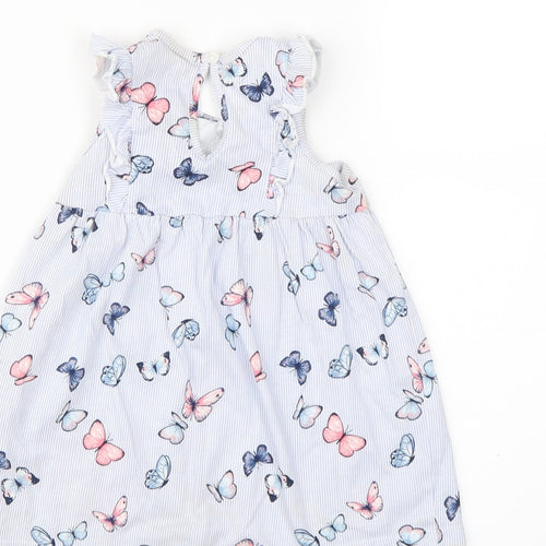 H&M  Blue Striped  A-Line  Size 9-12 Months