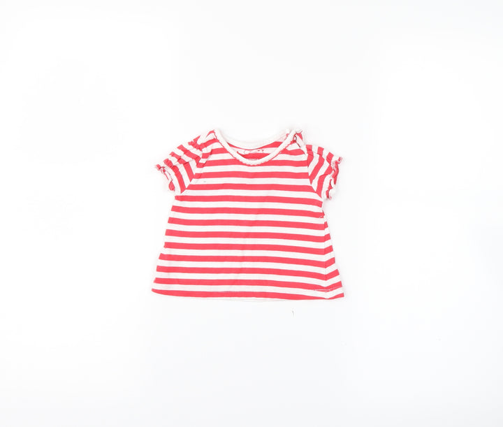 TU  Red Striped   T-Shirt Size 0-3 Months