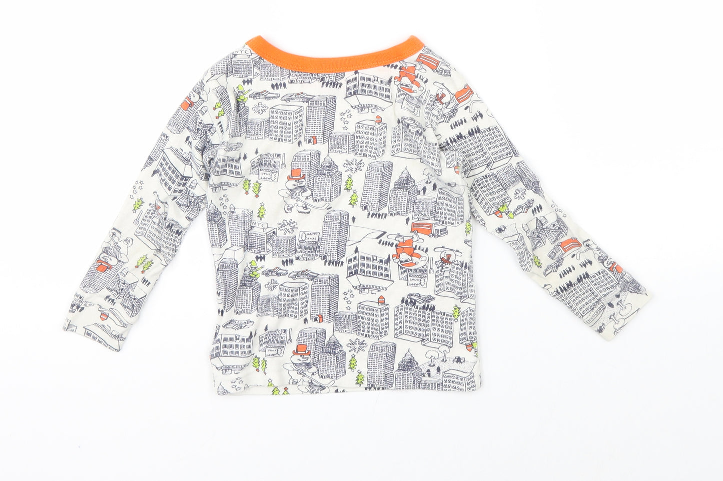 Baby Gap Boys White    Pyjama Top Size 24 Months  - chirstmas