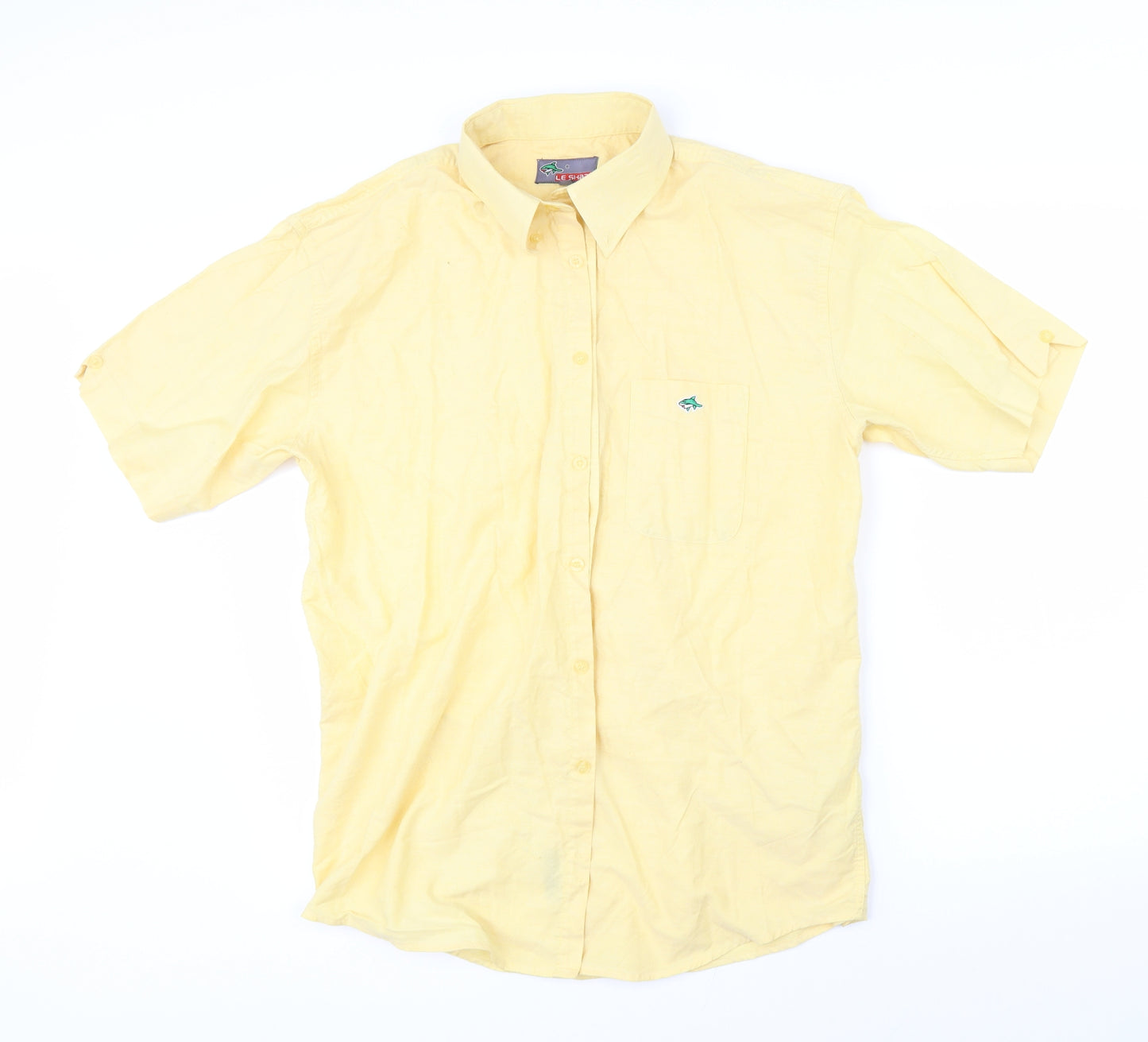 Life Shark Mens Yellow    Button-Up Size L