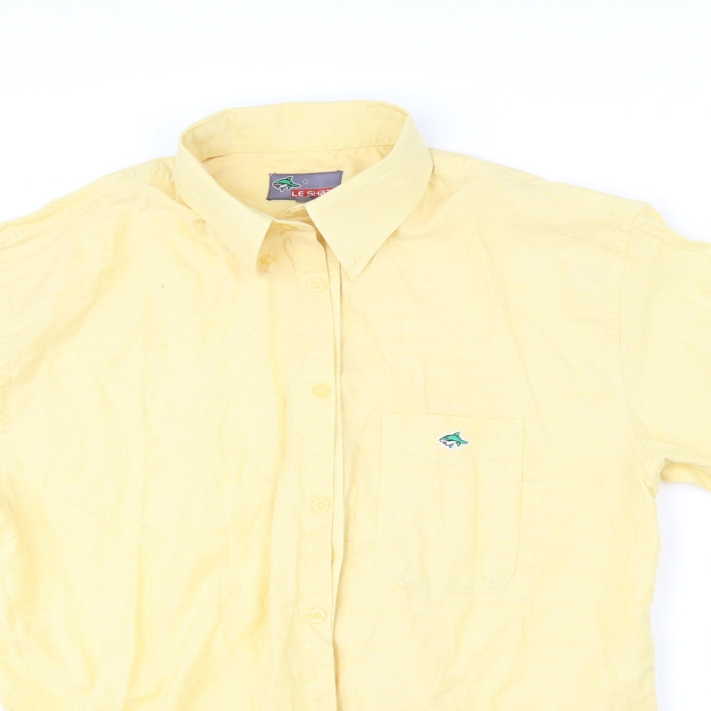 Life Shark Mens Yellow    Button-Up Size L