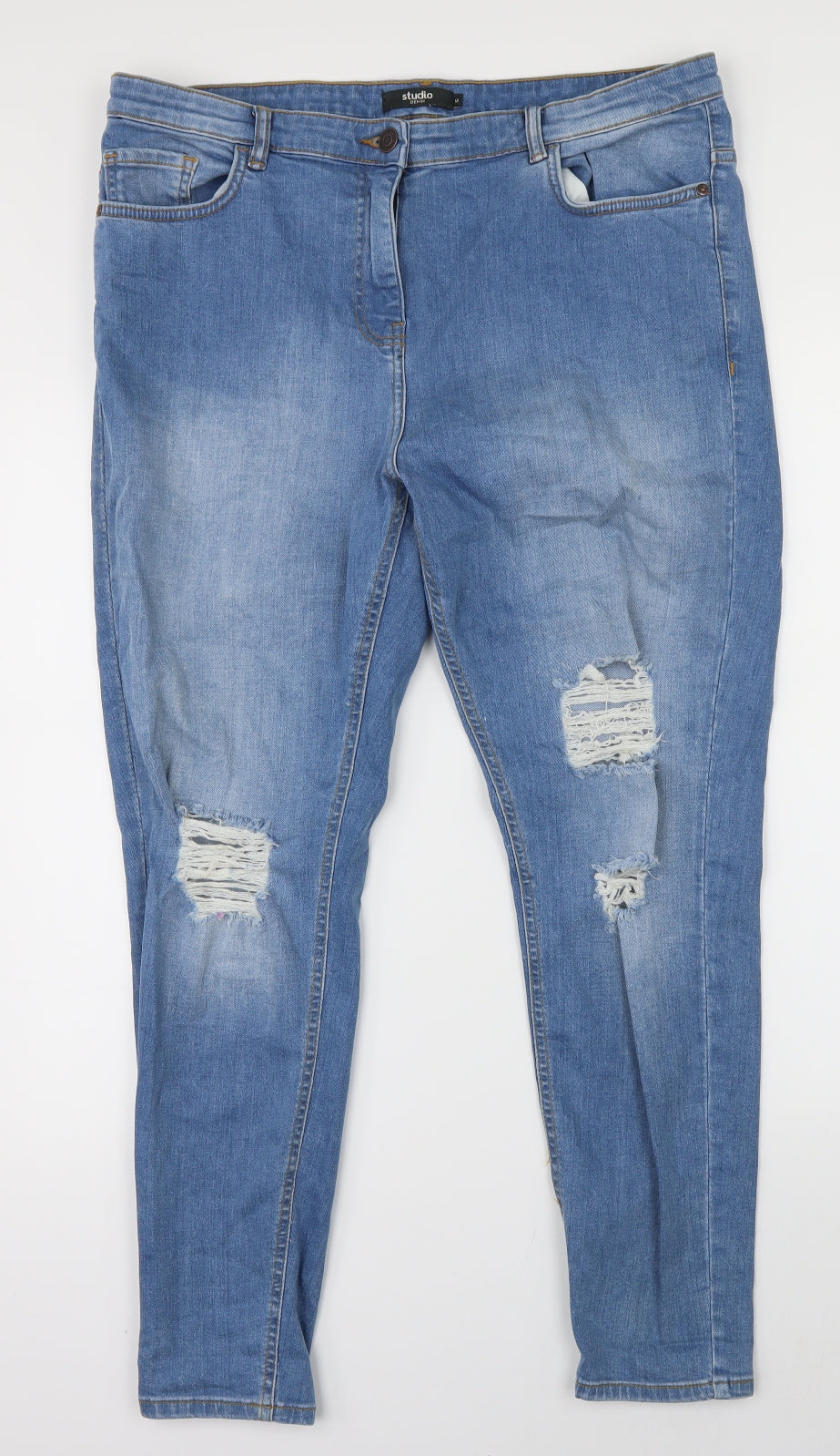 Studio Womens Blue   Skinny Jeans Size 16 L27 in