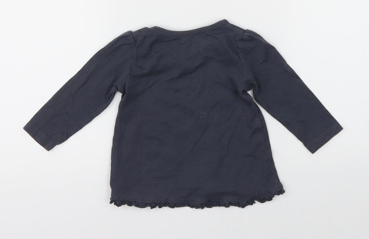 George Girls Grey   Basic T-Shirt Size 6-9 Months