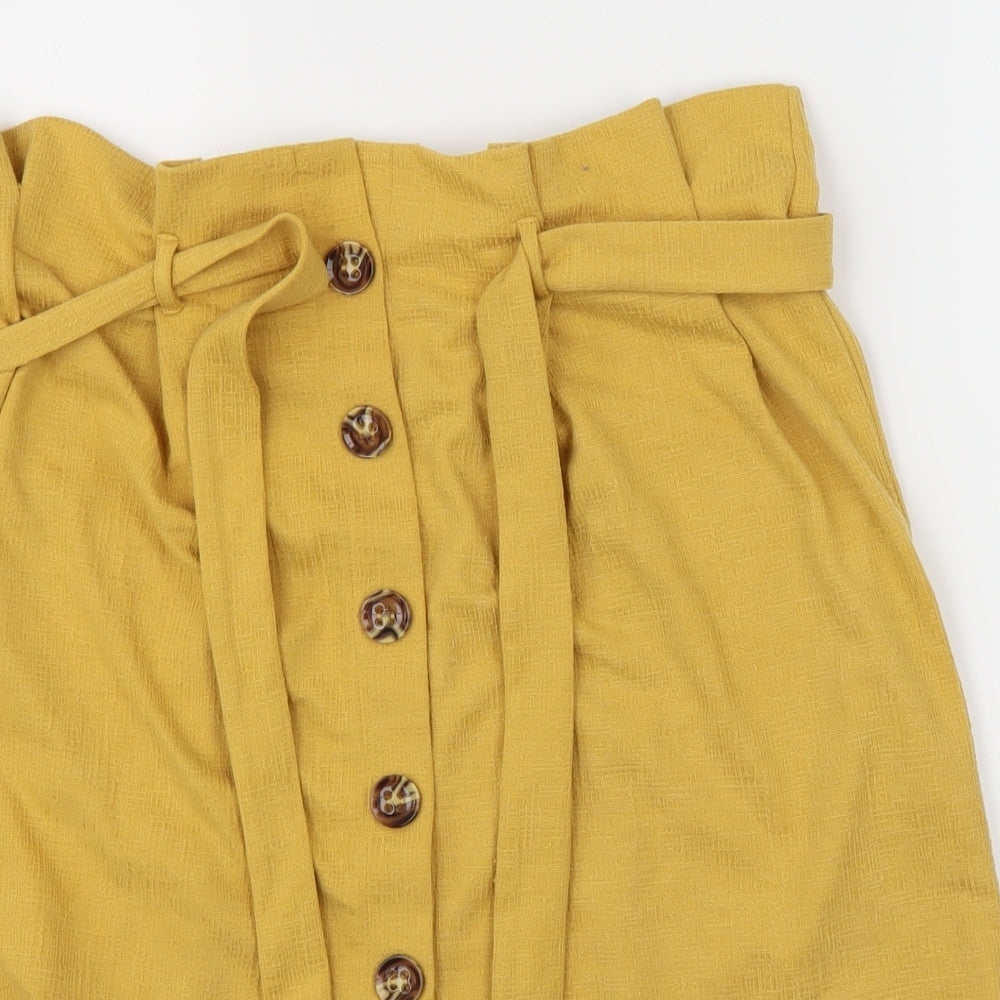 Primark Womens Yellow   Mini Skirt Size 14