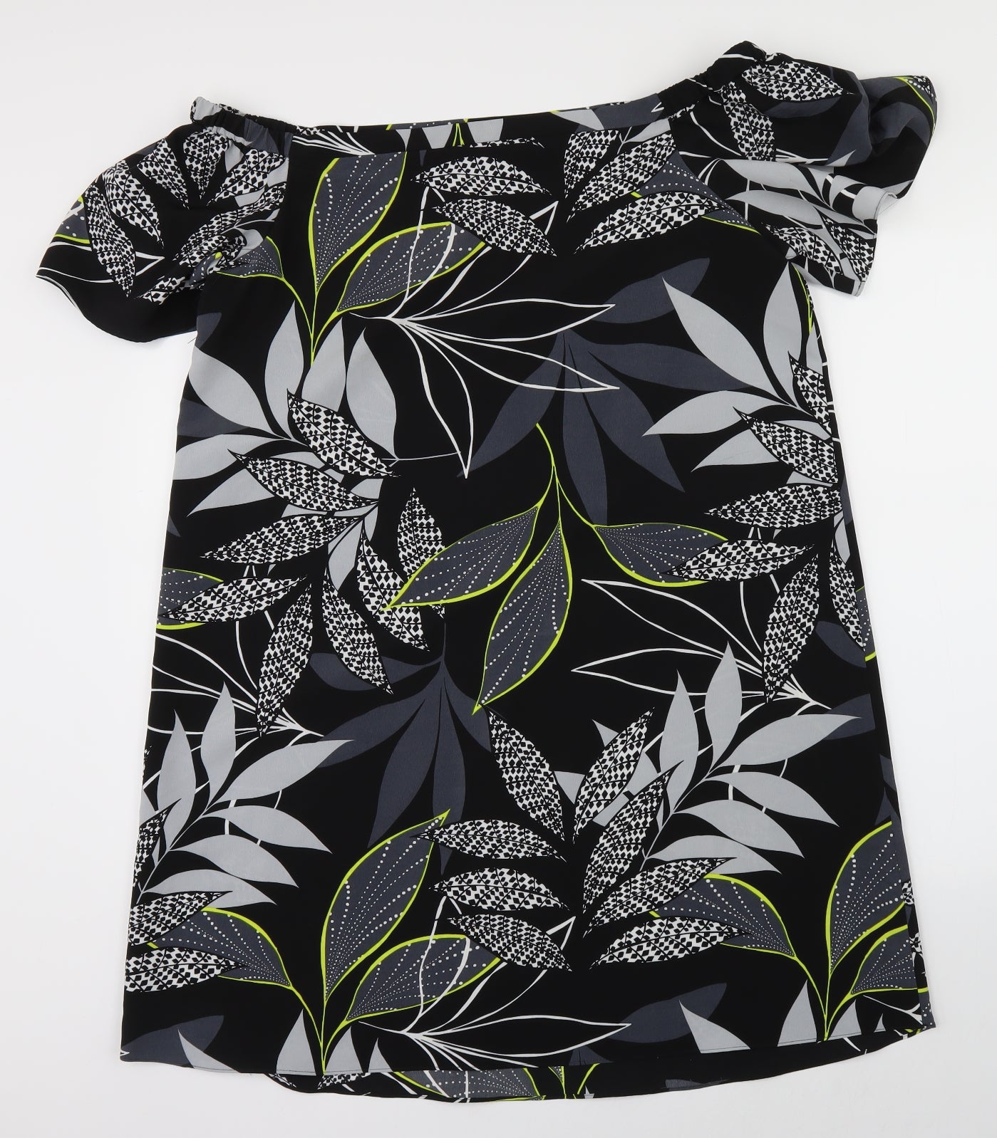 George Womens Black Floral  Mini  Size 14