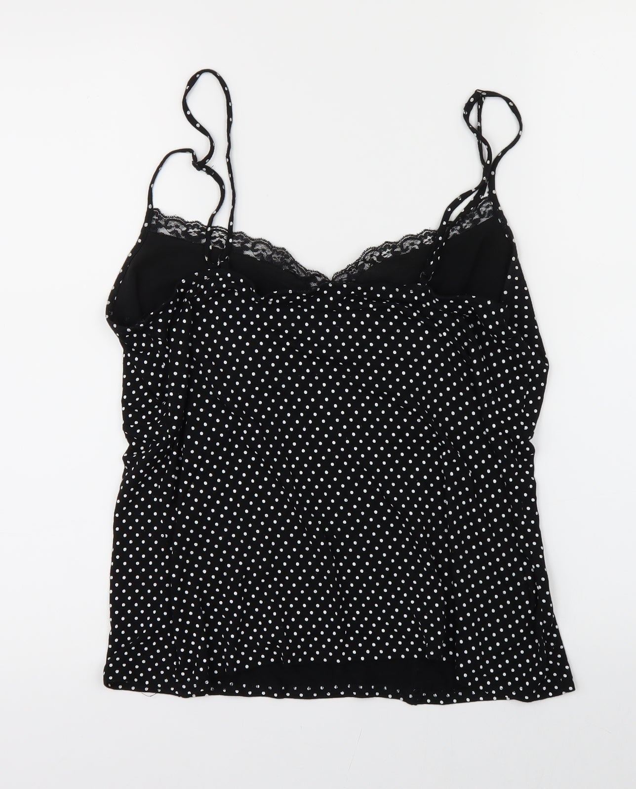 Select Womens Black Polka Dot  Basic Blouse Size 16