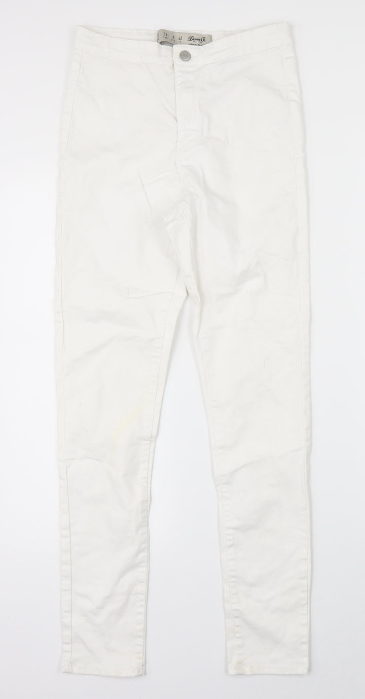 Denim Co. Womens White  Denim Skinny Jeans Size 10 L27 in