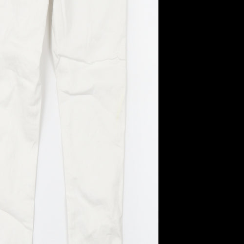 Denim Co. Womens White  Denim Skinny Jeans Size 10 L27 in