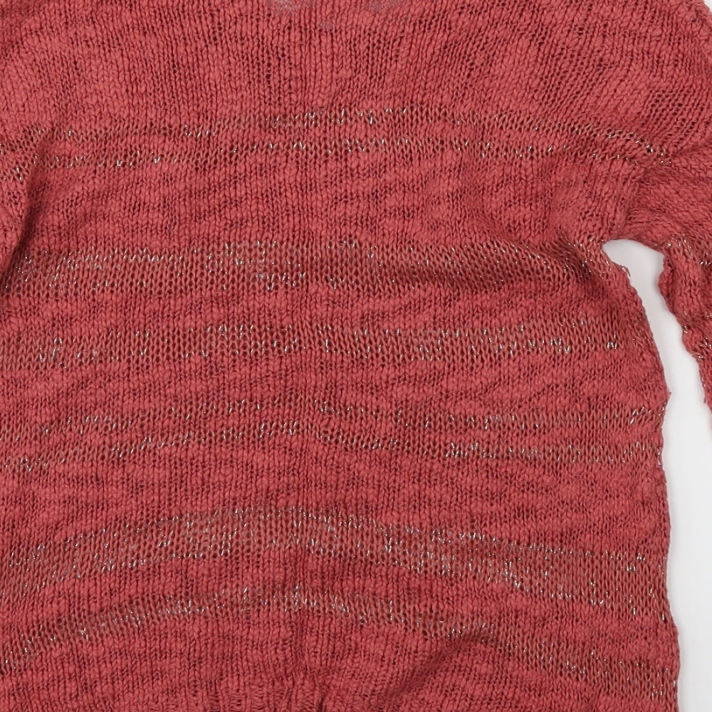 George Womens Pink  Knit Pullover Jumper Size 10