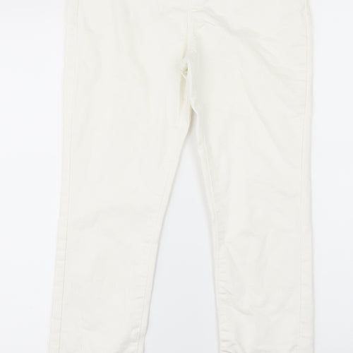 Denim Co Womens White   Straight Jeans Size 12 L25 in