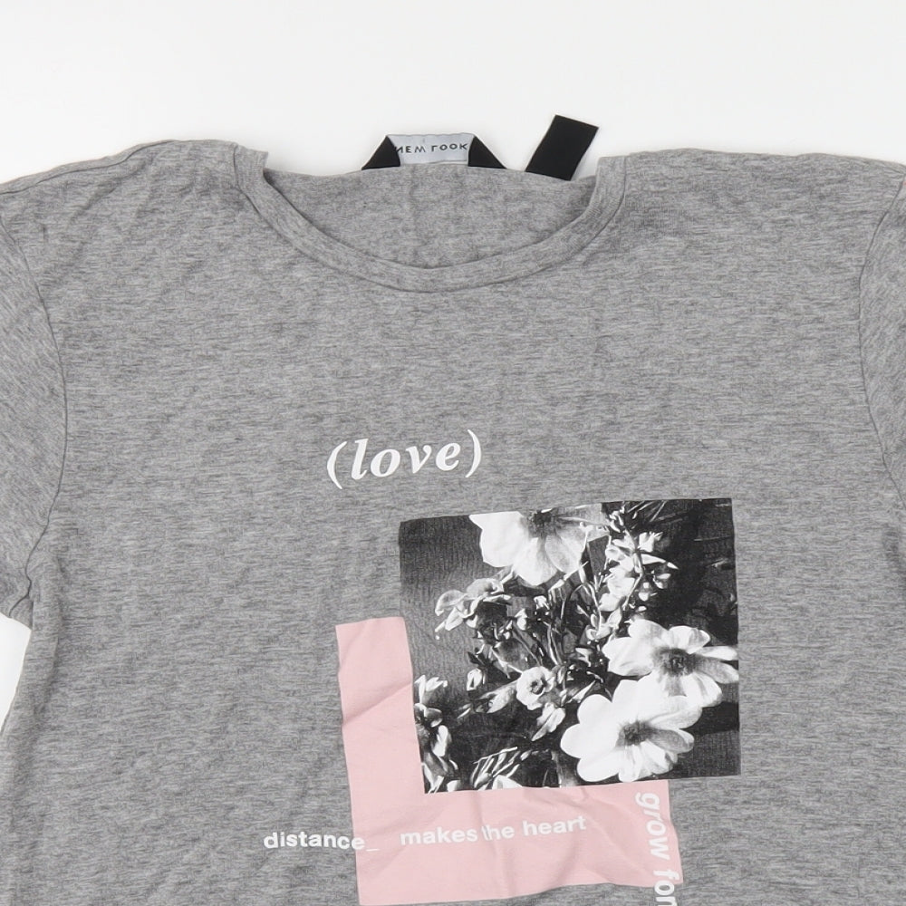New Look Womens Grey   Basic T-Shirt Size 8
