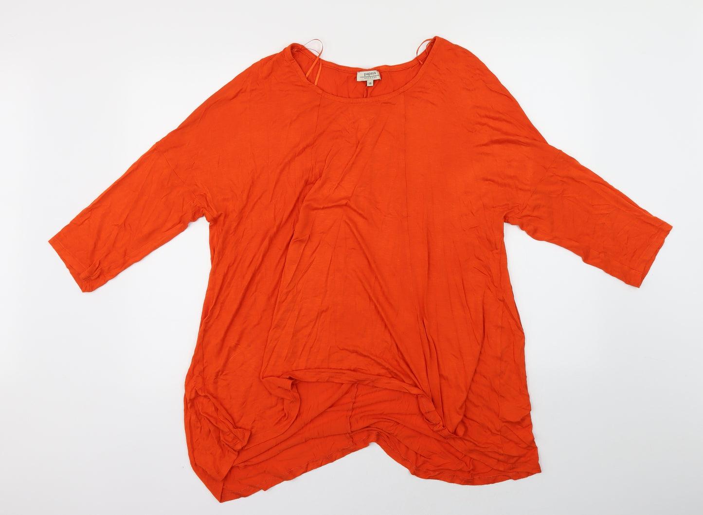 Papaya Womens Orange   Basic Blouse Size 18