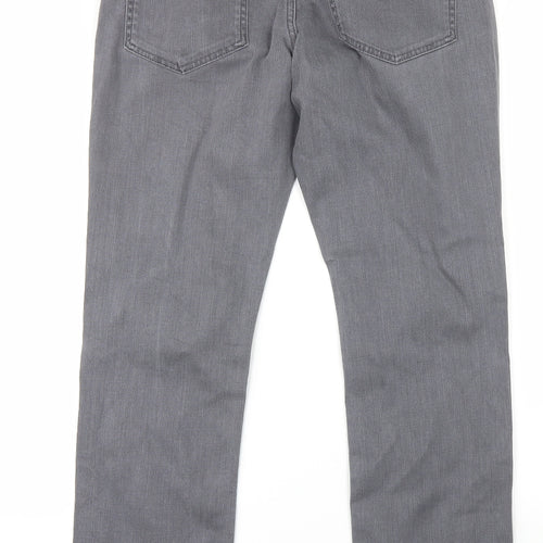 Boden Womens Grey  Denim Straight Jeans Size 12 L28 in
