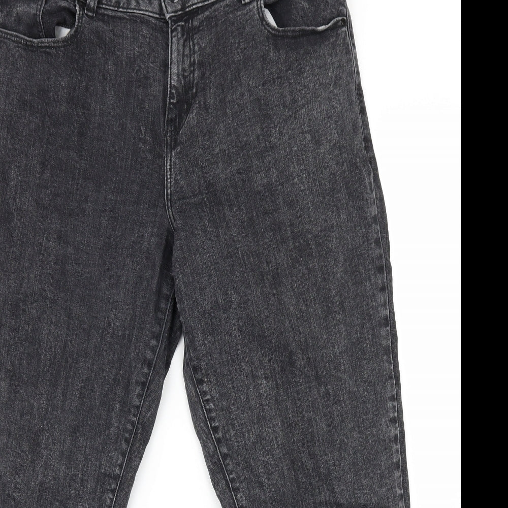 TU Womens Black  Denim Straight Jeans Size 14 L27 in