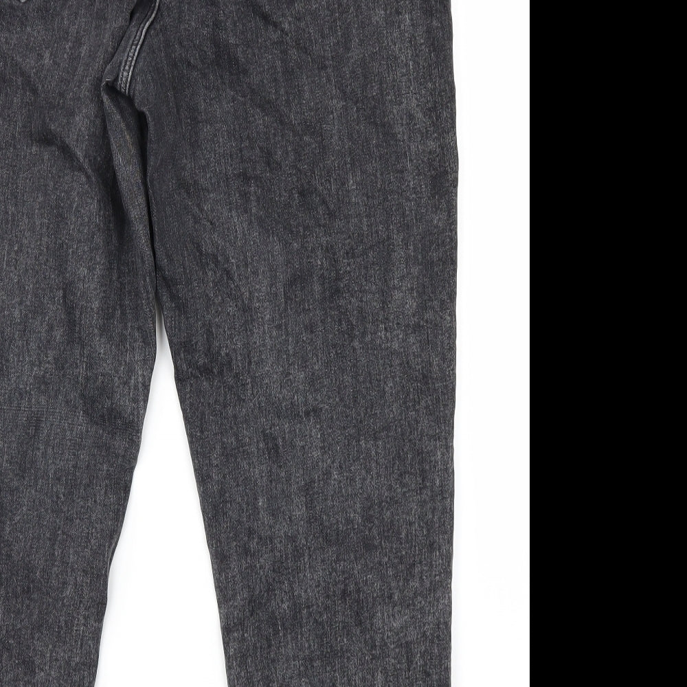 TU Womens Black  Denim Straight Jeans Size 14 L27 in