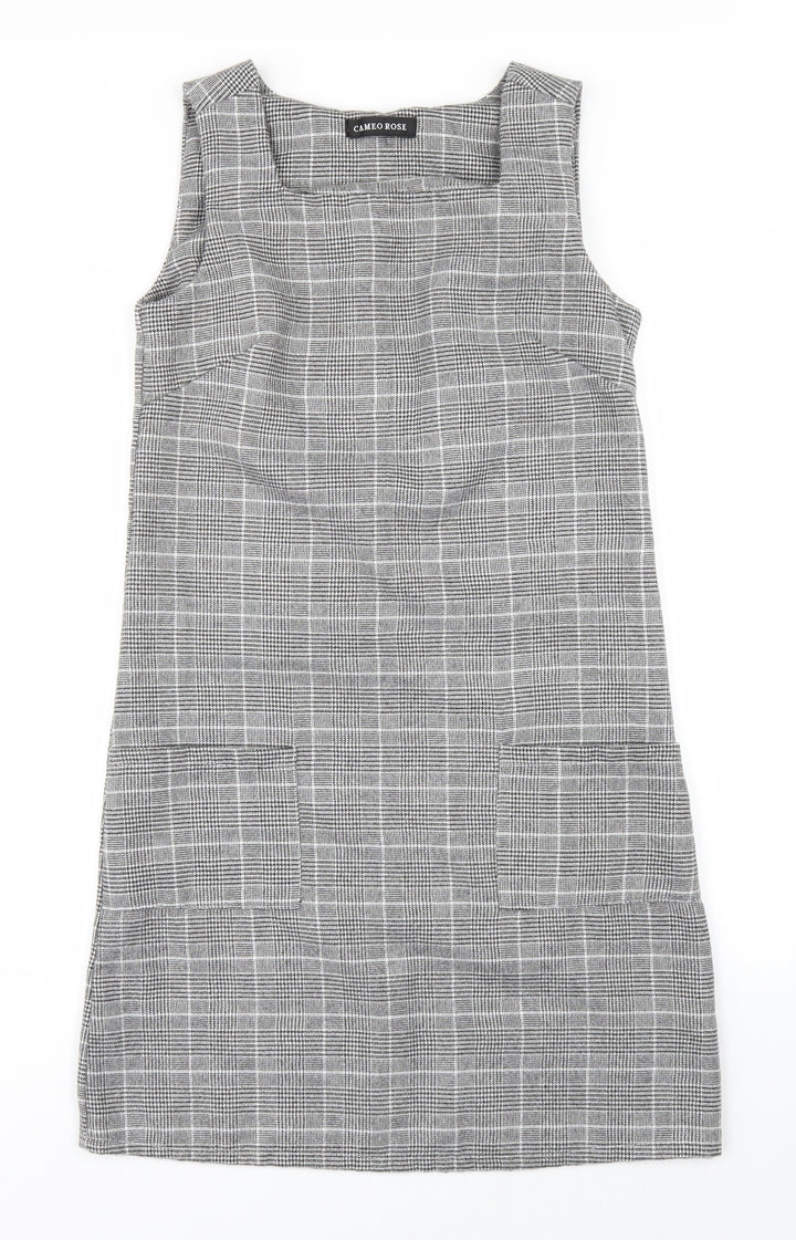 Cameo Rose Womens Grey Check  Shift  Size 8