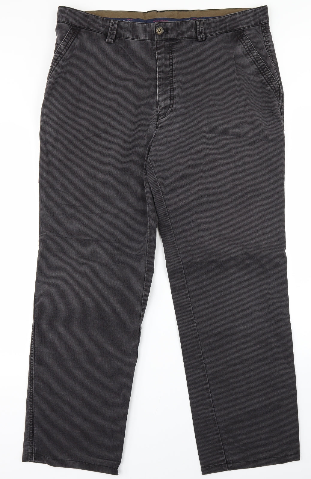 Oakman Mens Grey   Trousers  Size 38 L29 in