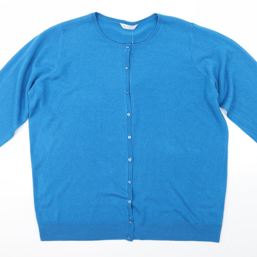Love Knitwear Womens Blue  Knit Pullover Jumper Size 22