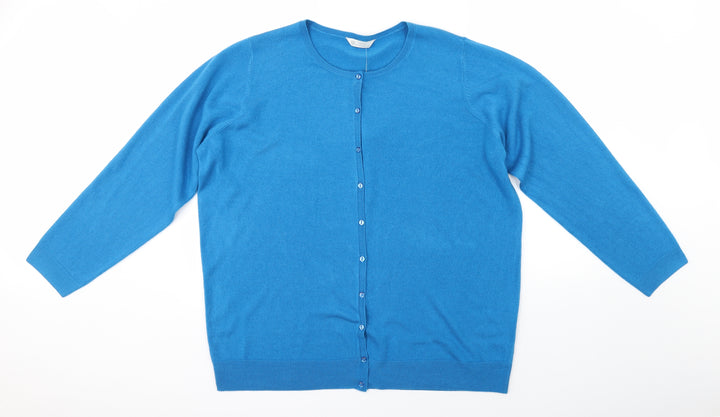 Love Knitwear Womens Blue Knit Pullover Jumper Size 22