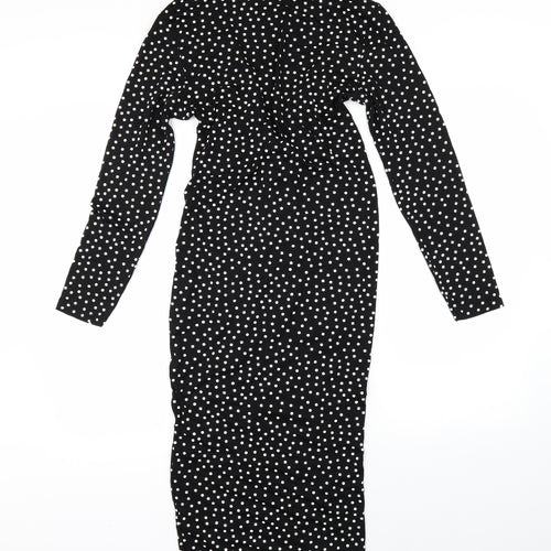 Be You Womens Black Polka Dot  Shift  Size 12