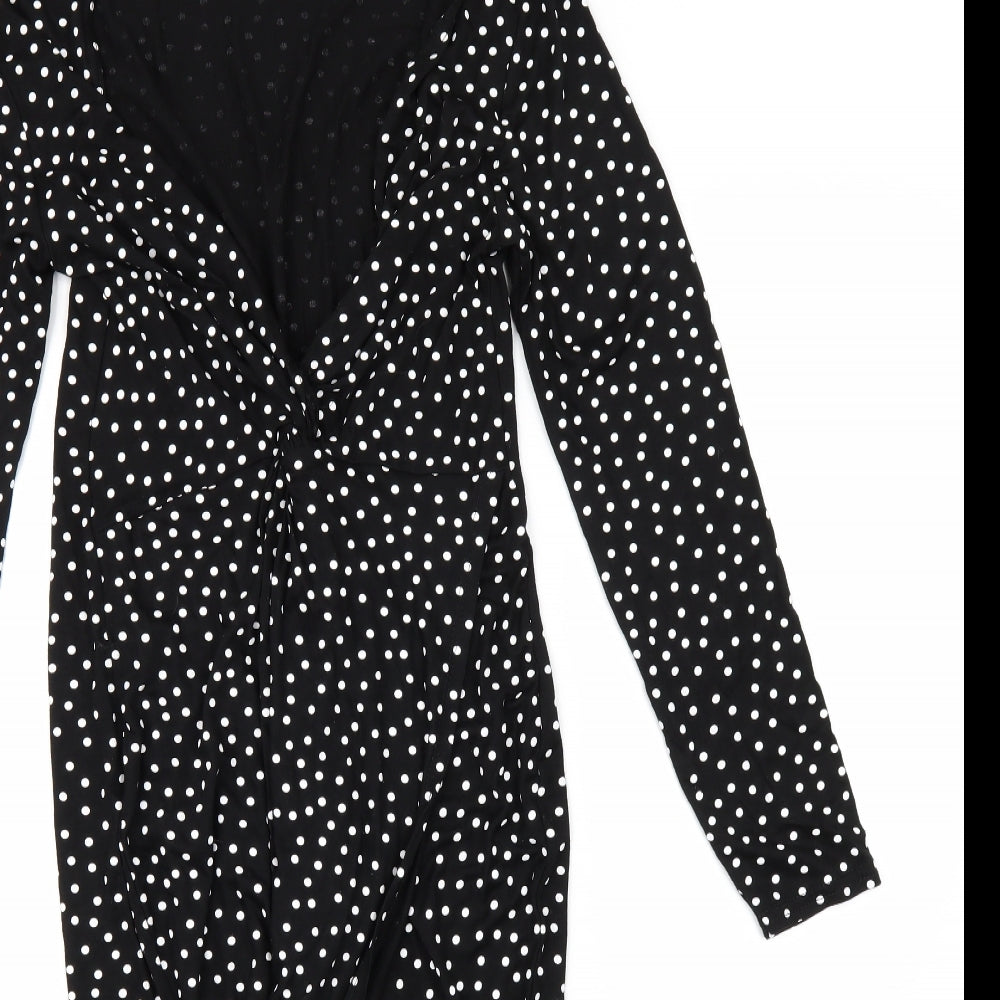 Be You Womens Black Polka Dot  Shift  Size 12