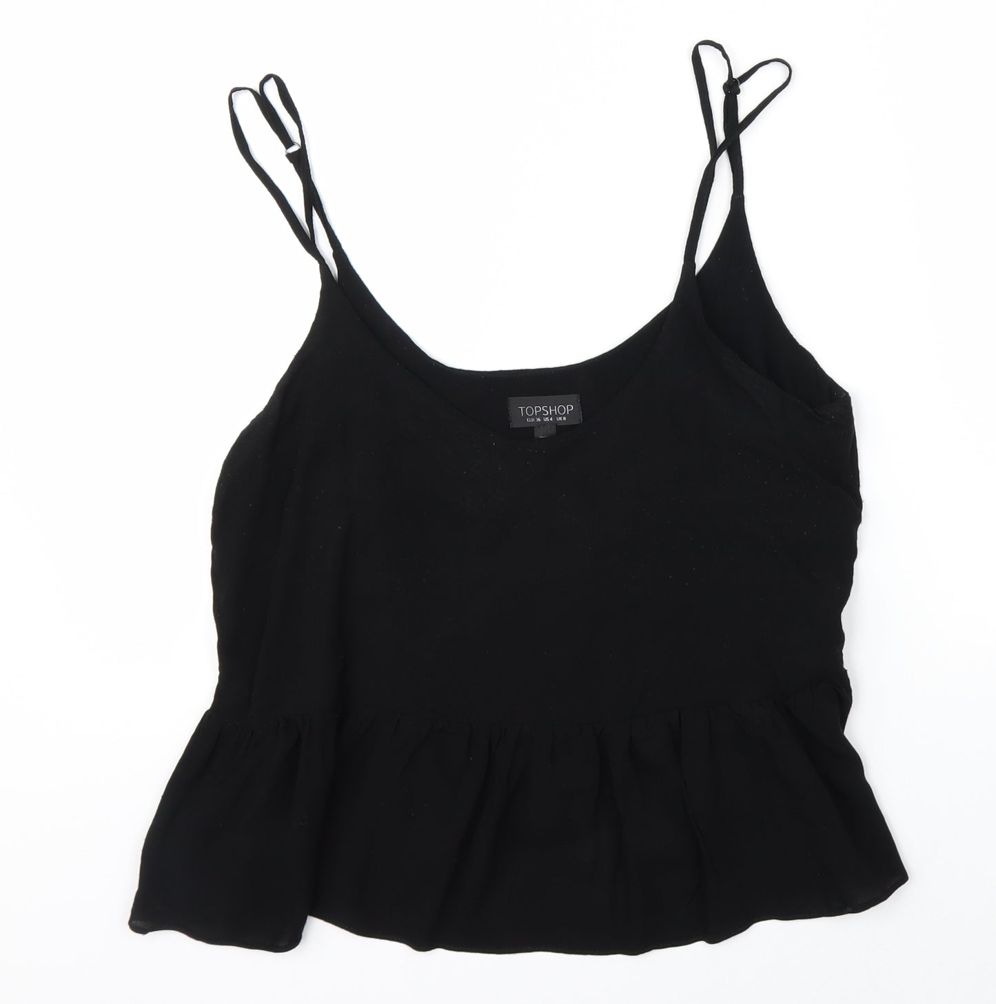 Topshop Womens Black   Basic Blouse Size 8