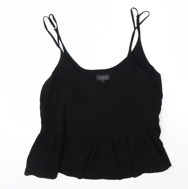 Topshop Womens Black   Basic Blouse Size 8