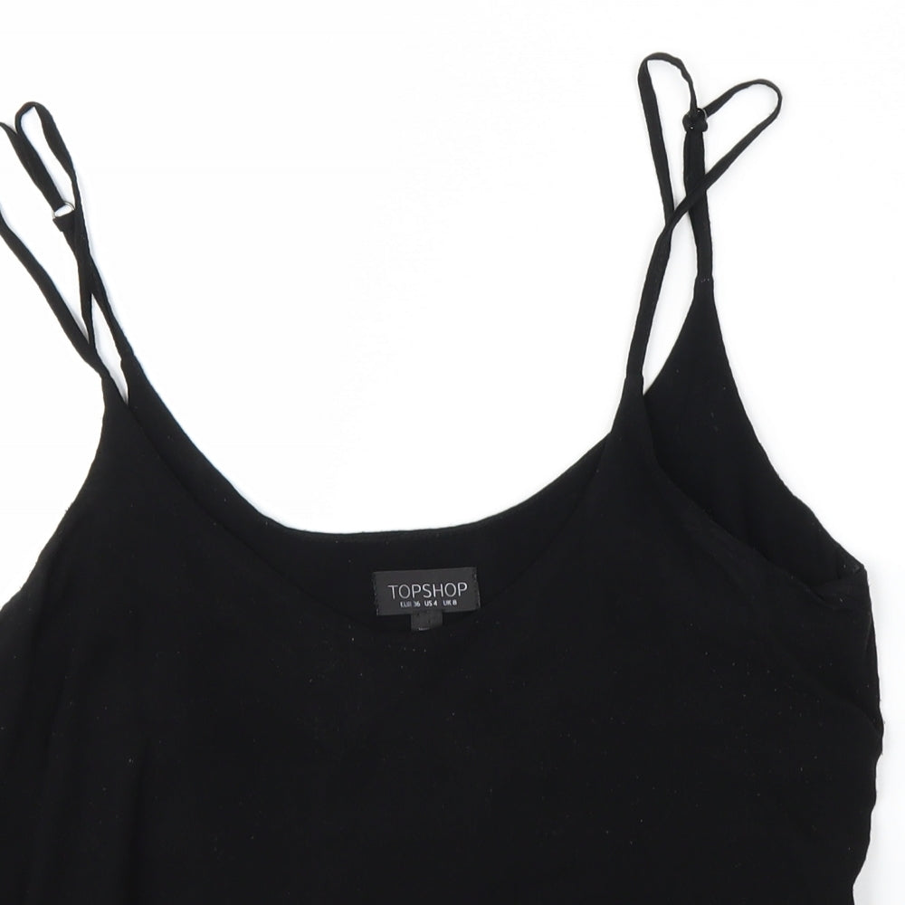 Topshop Womens Black   Basic Blouse Size 8