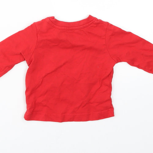 Nutmeg Baby Red   Basic T-Shirt Size 0-3 Months  - christmas