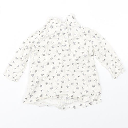 F&F Girls White   Basic T-Shirt Size 3-6 Months