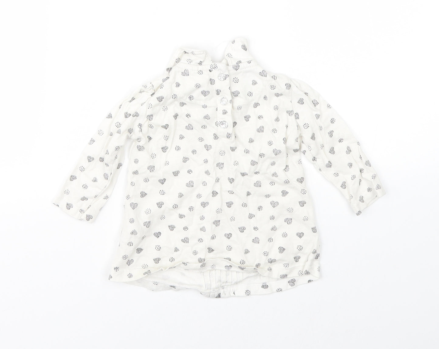F&F Girls White   Basic T-Shirt Size 3-6 Months