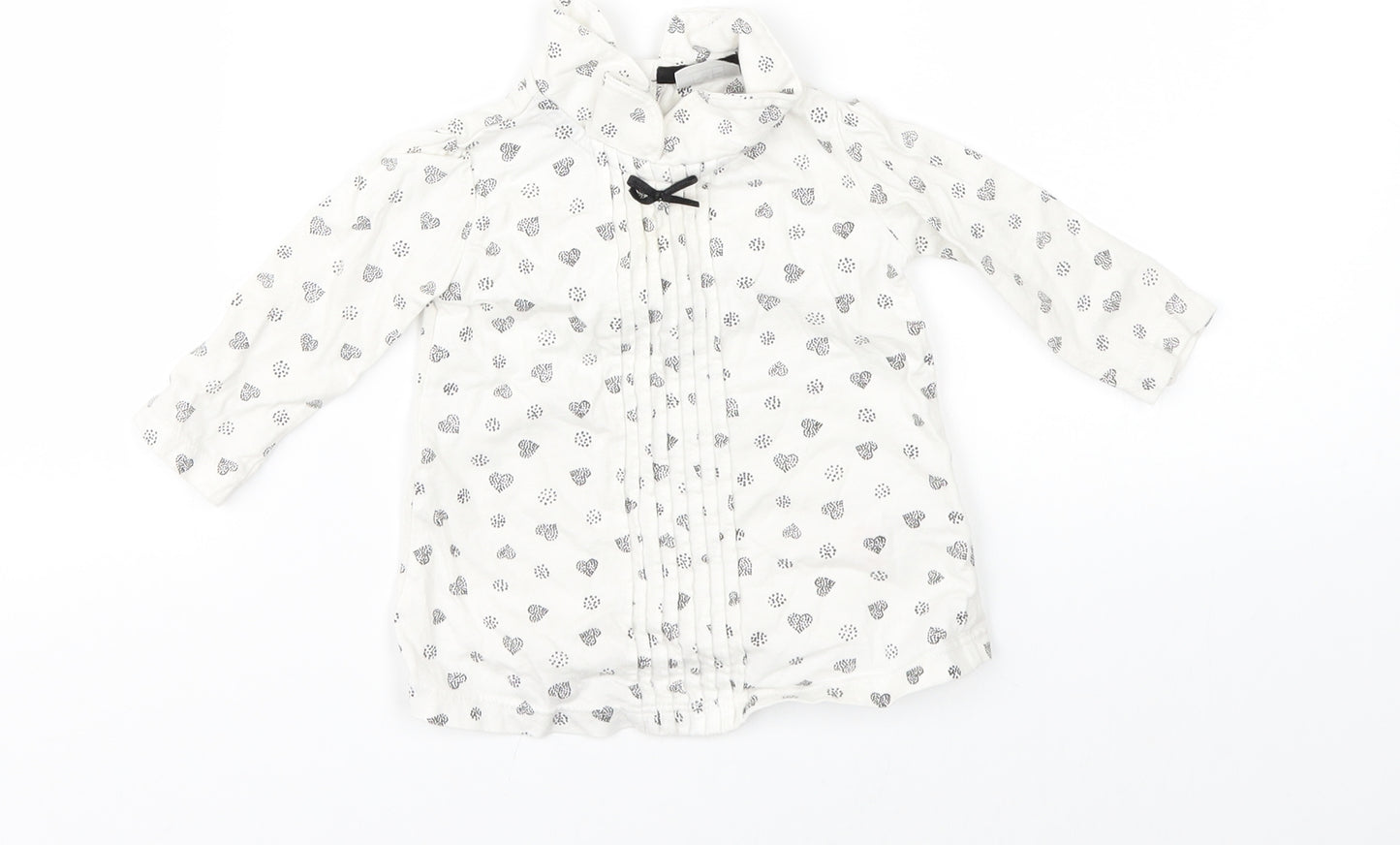 F&F Girls White   Basic T-Shirt Size 3-6 Months