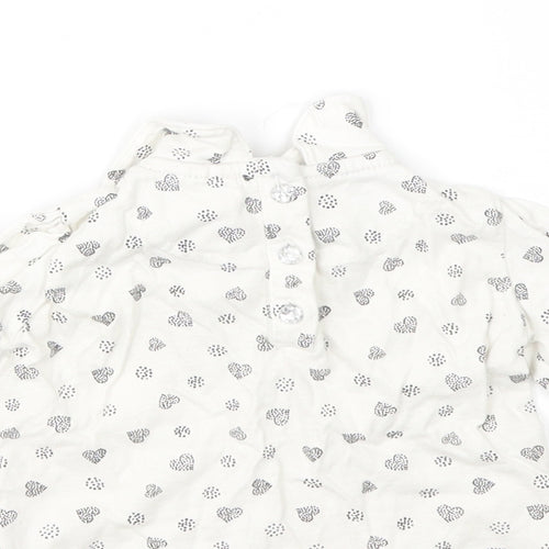 F&F Girls White   Basic T-Shirt Size 3-6 Months