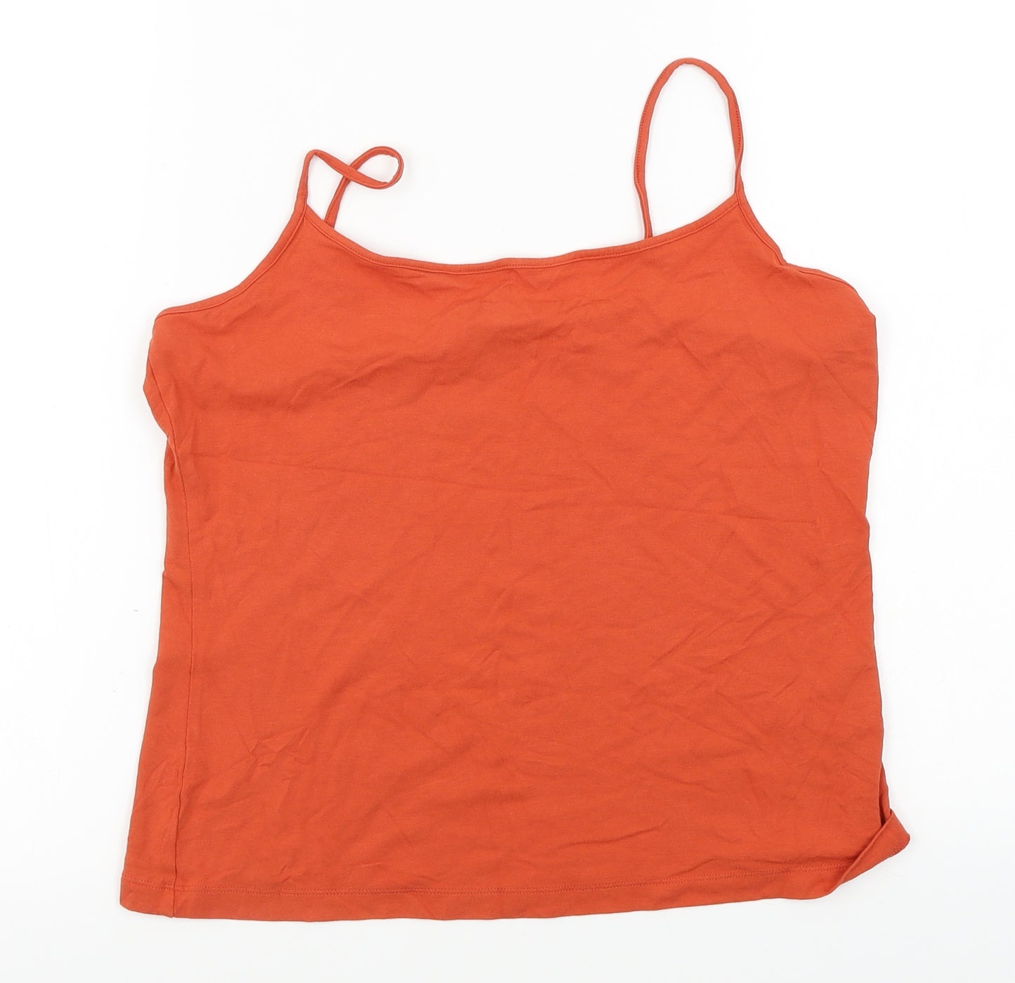 M&S Womens Orange   Camisole T-Shirt Size 16