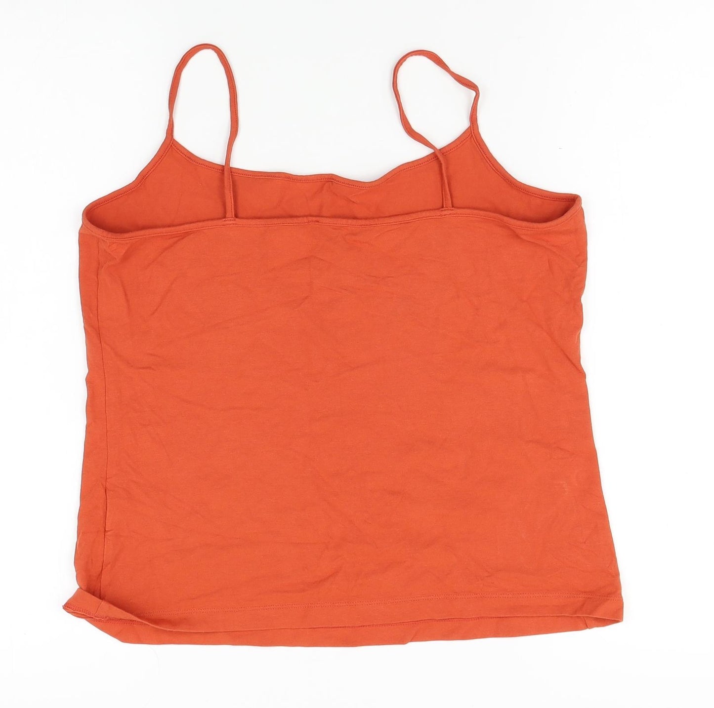 M&S Womens Orange   Camisole T-Shirt Size 16