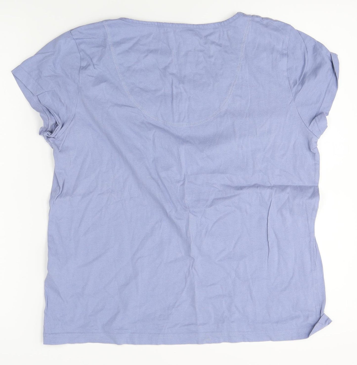 M&S Womens Blue   Basic T-Shirt Size 12