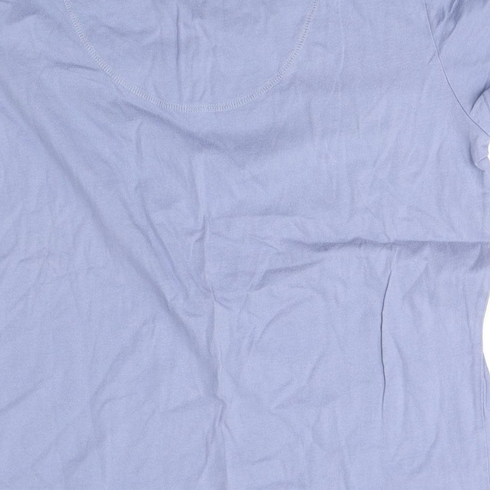M&S Womens Blue   Basic T-Shirt Size 12