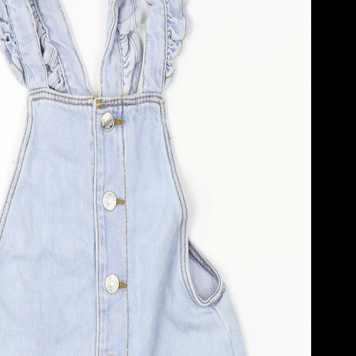 Zara Girls Blue  Denim Dungaree One-Piece Size 2-3 Years