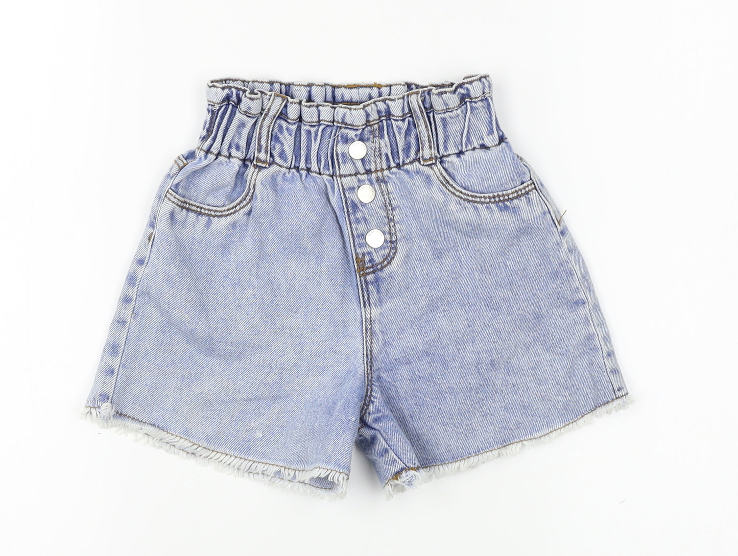 Zara Girls Blue  Denim Mom Shorts Size 2-3 Years