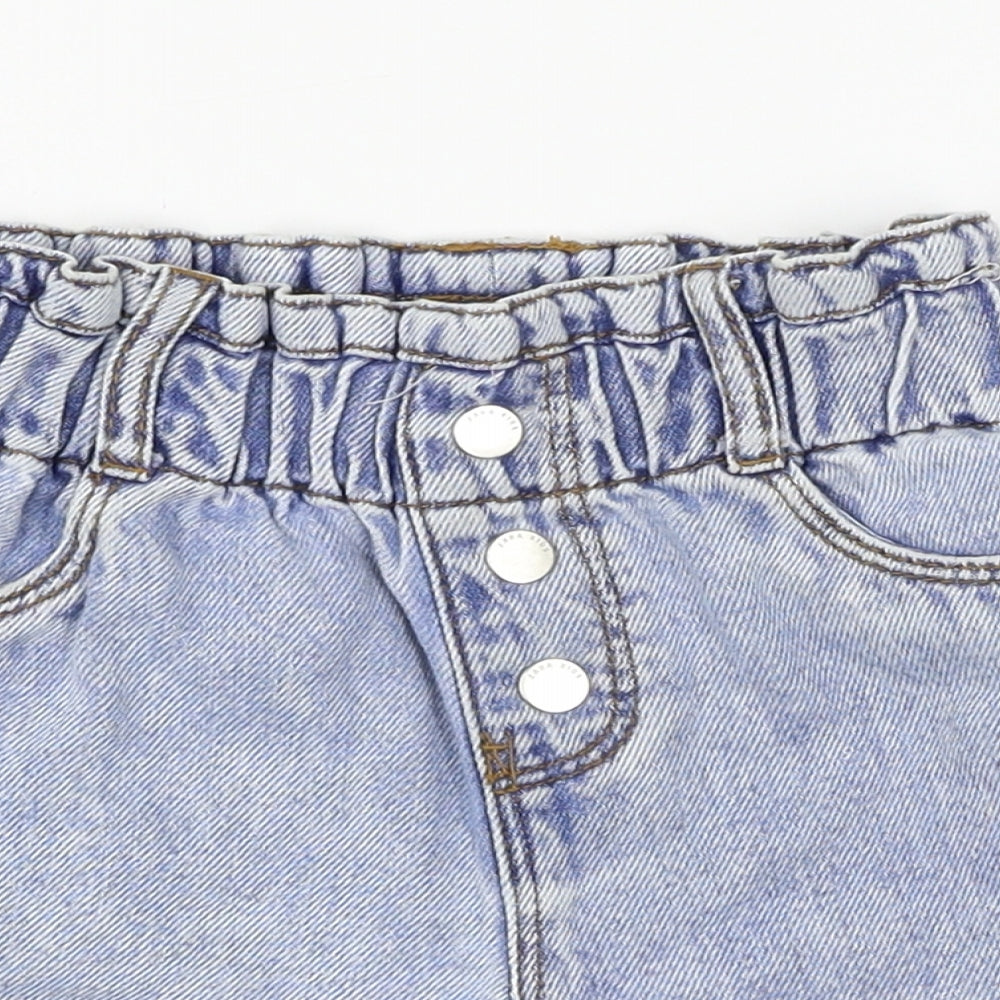 Zara Girls Blue  Denim Mom Shorts Size 2-3 Years