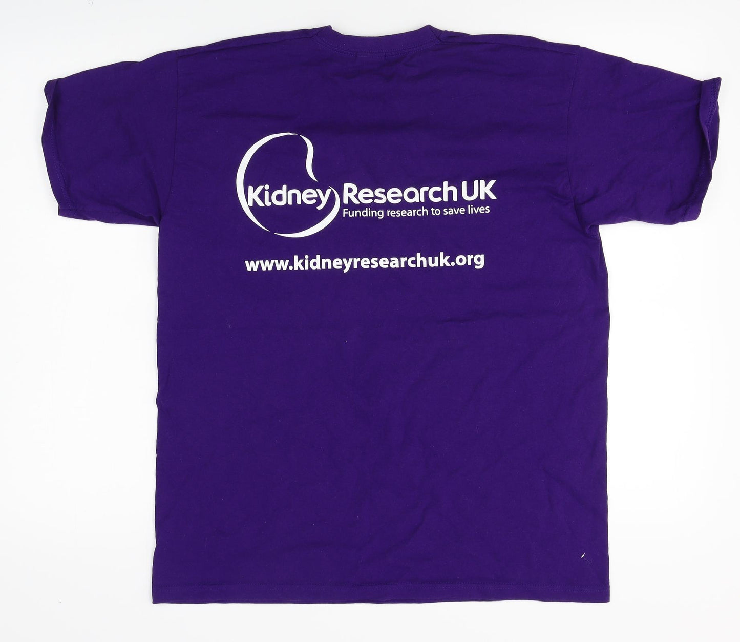 Fruit of the Loom Mens Purple    T-Shirt Size M  - Kidney Research UK