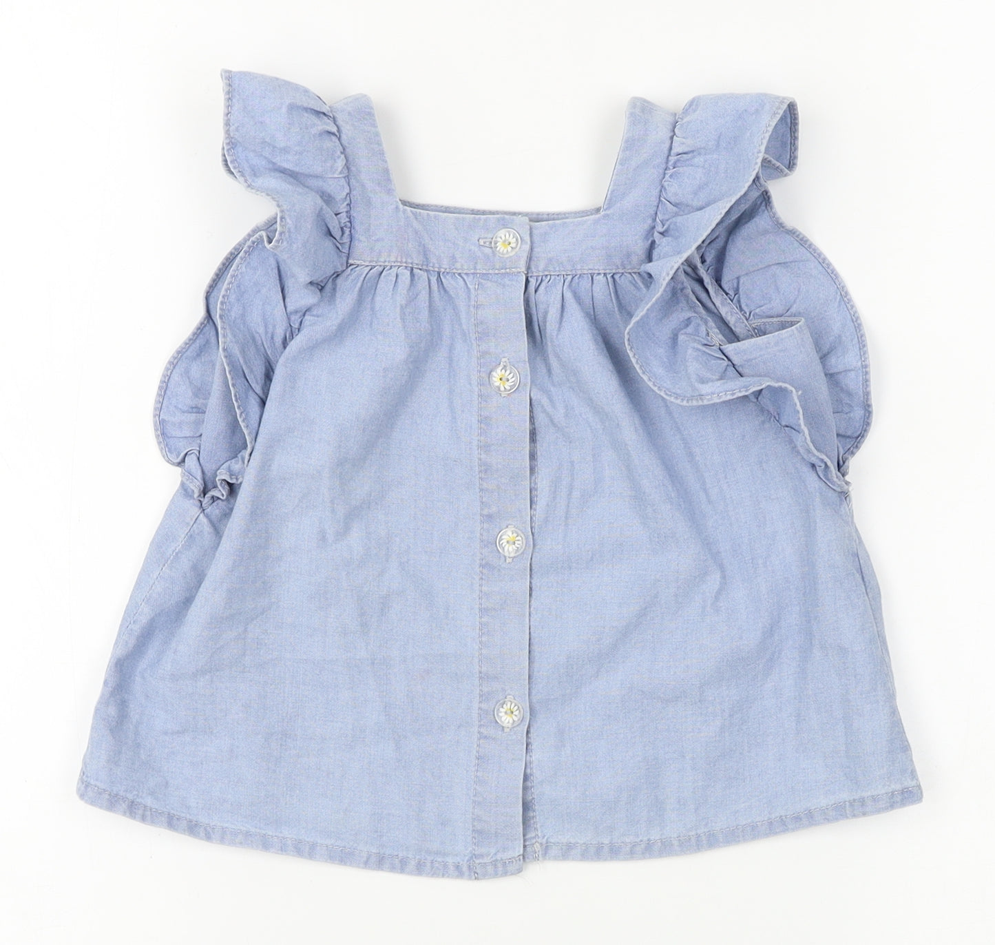 Zara Girls Blue   Basic Blouse Size 2-3 Years