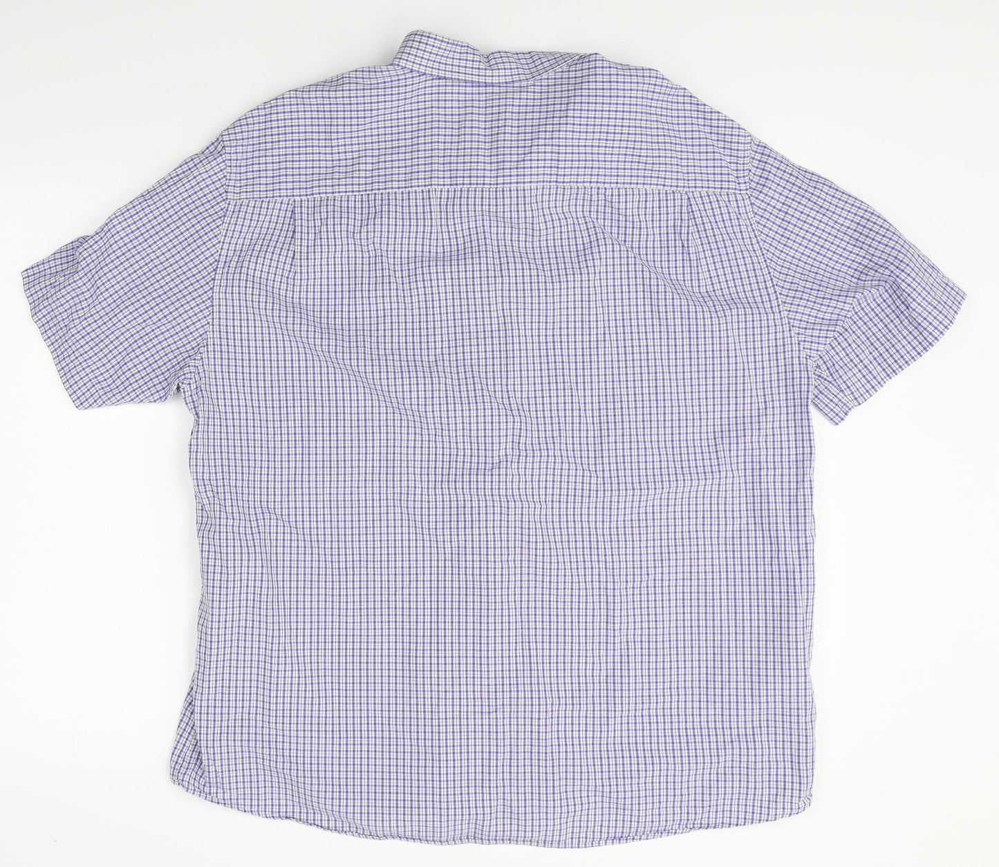 Blue Harbour Mens Blue Plaid   Button-Up Size XL