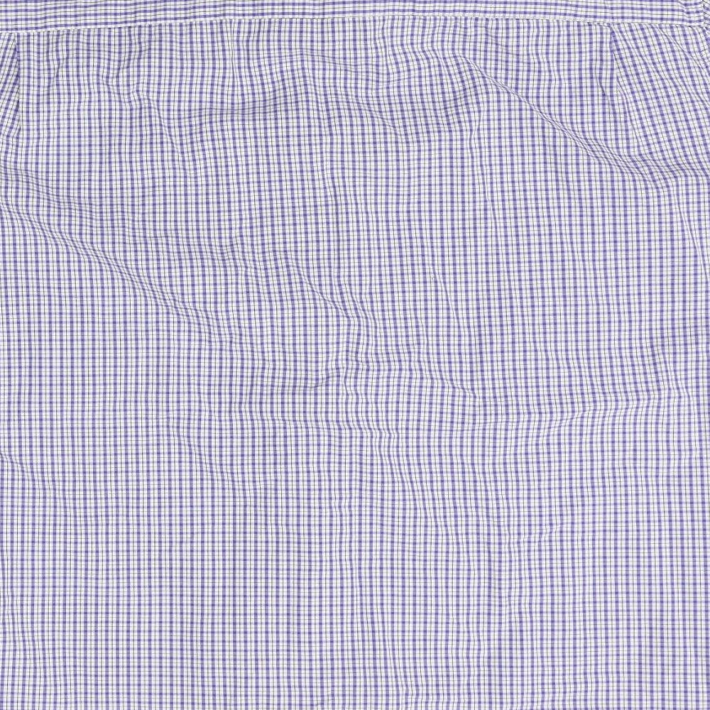 Blue Harbour Mens Blue Plaid   Button-Up Size XL