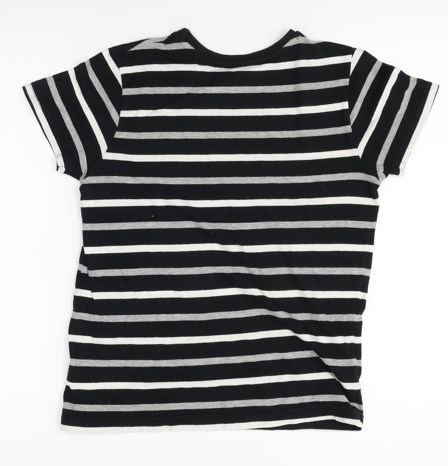 Primark Boys White Striped  Basic T-Shirt Size 10-11 Years