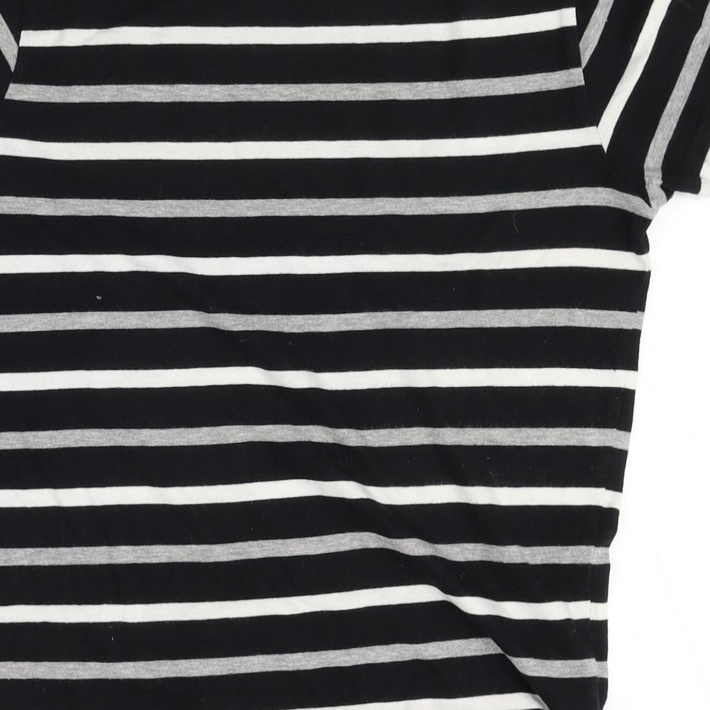Primark Boys White Striped  Basic T-Shirt Size 10-11 Years