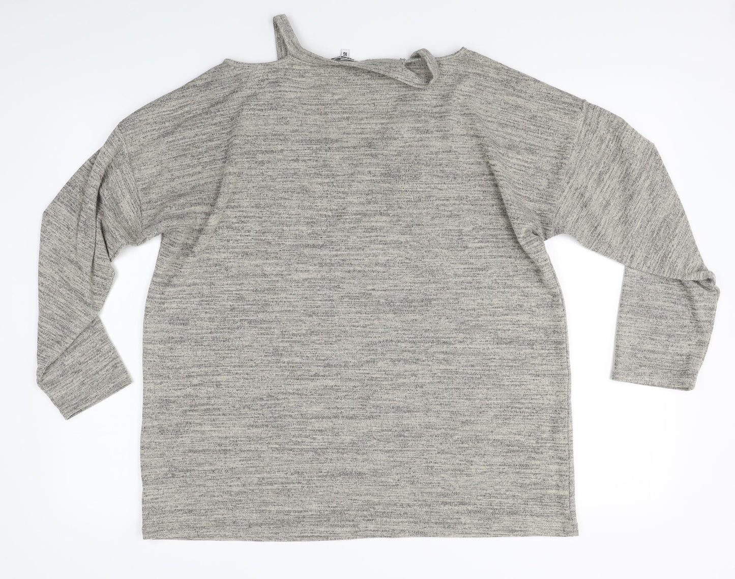 pep co Womens Grey  Knit Pullover Jumper Size 16  - shoulder straps